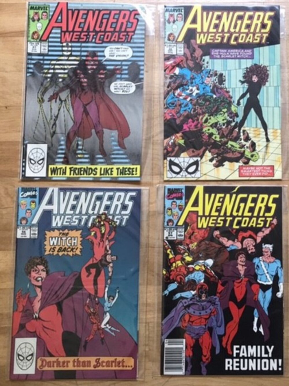 Lot of 6 Avengers West Coast Original Comics, #47, 48, 49, 56, 57, 58